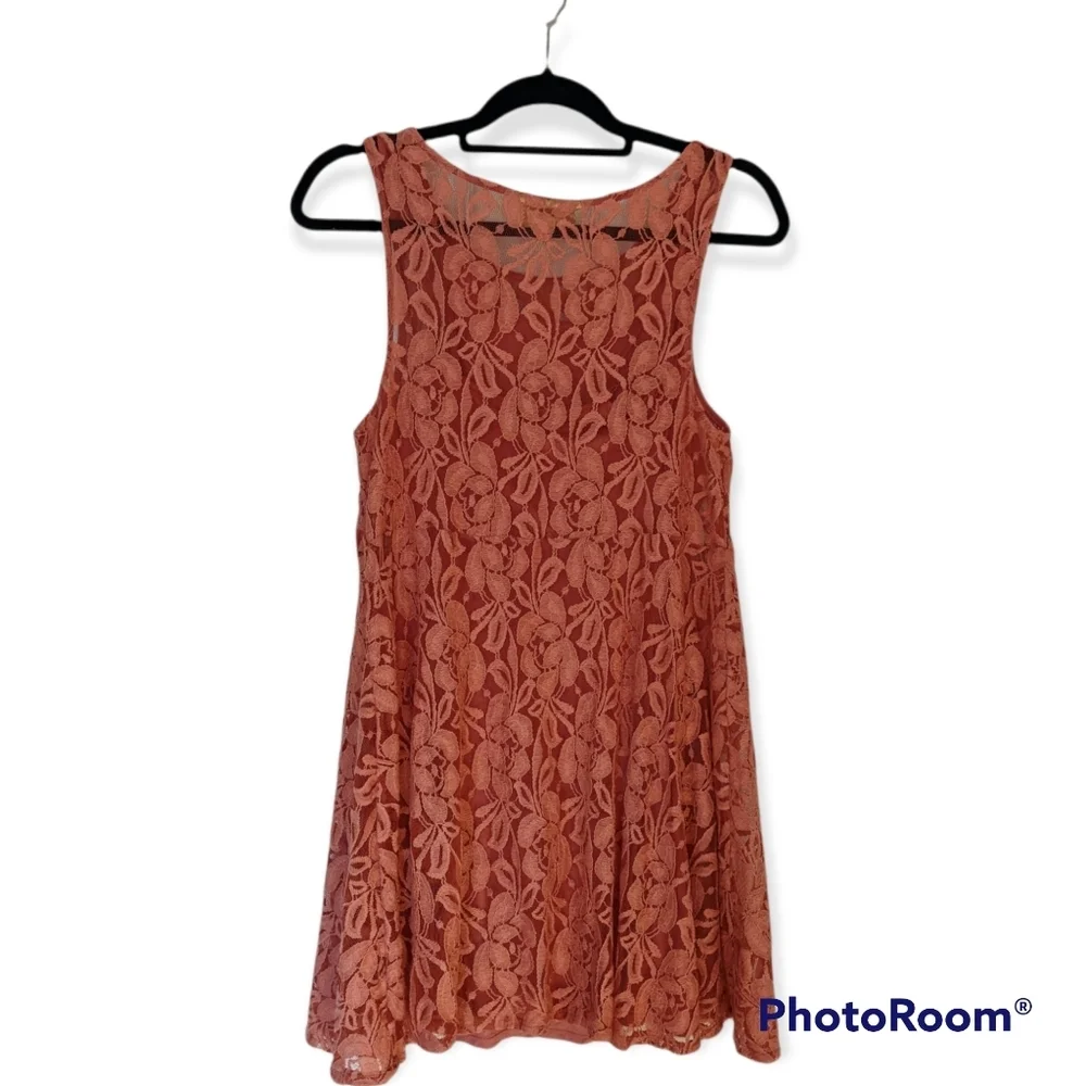 Free People sleeveless pink Lacy dress sz M